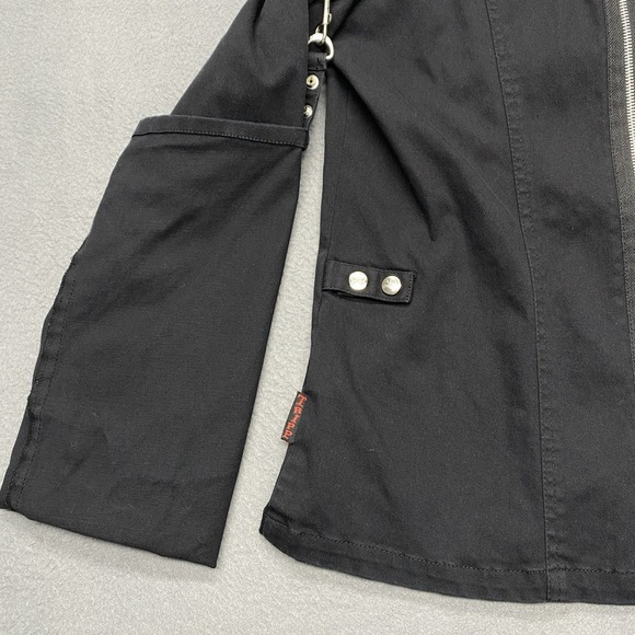 TRIPP NYC Gothic Bondage Padlock Zip Up Jacket Black Y2K Men's Size L - Picture 6 of 16